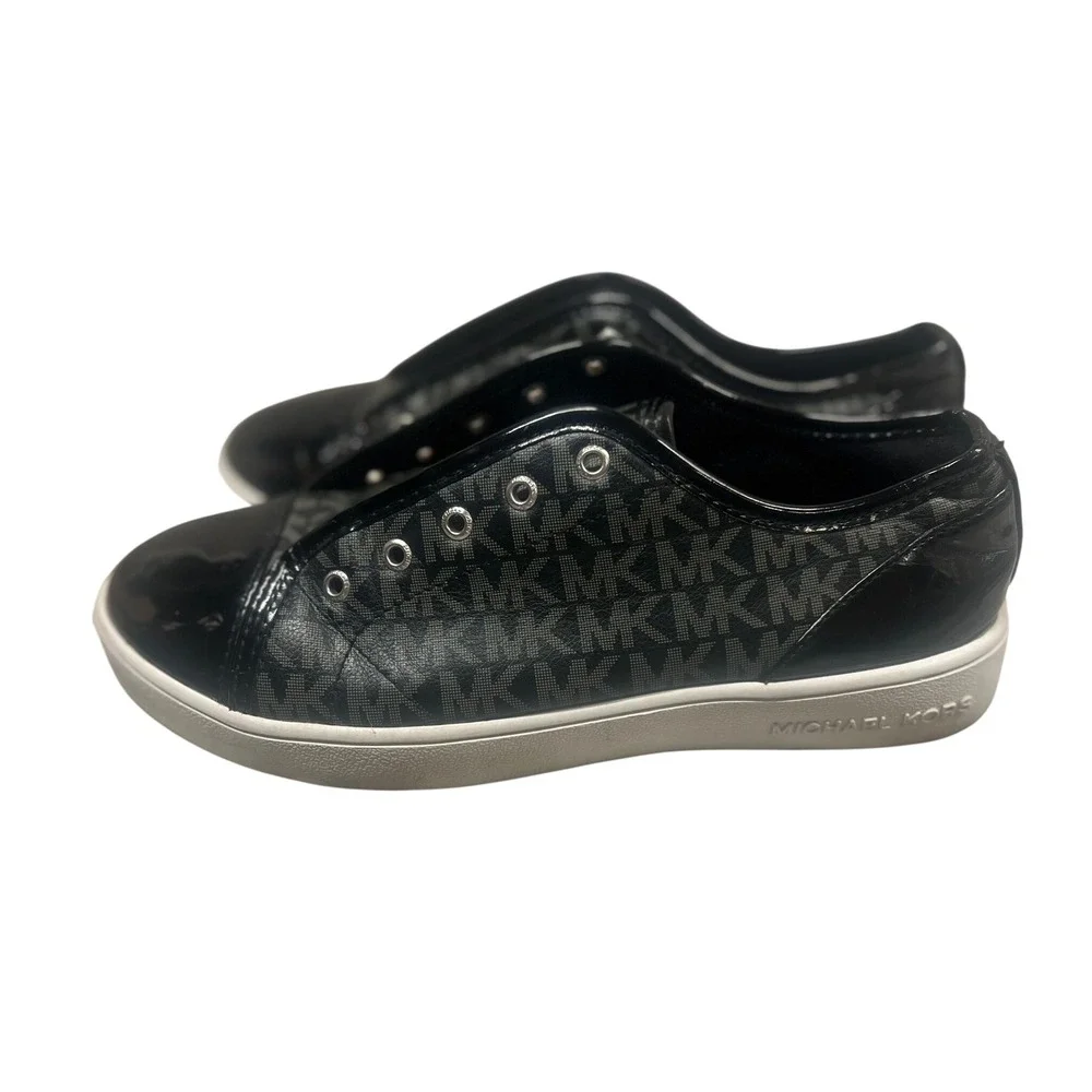 Michael Kors Kids Sneakers‎ MK Logo Black Shoes Size 4